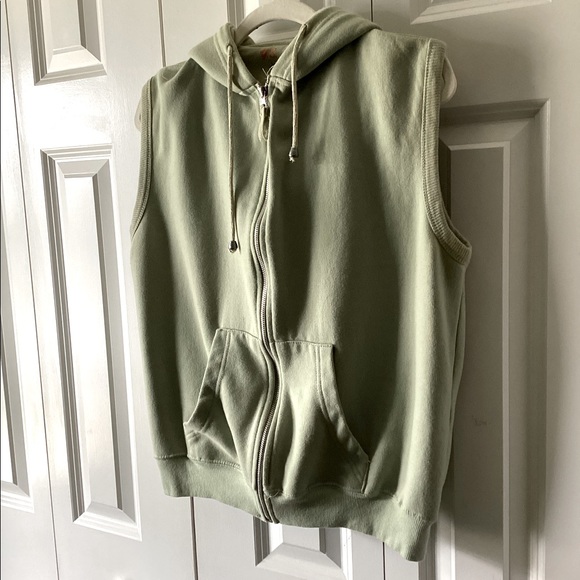 I.C.I. Sleeveless Hoodie. Green  S - Picture 7 of 8